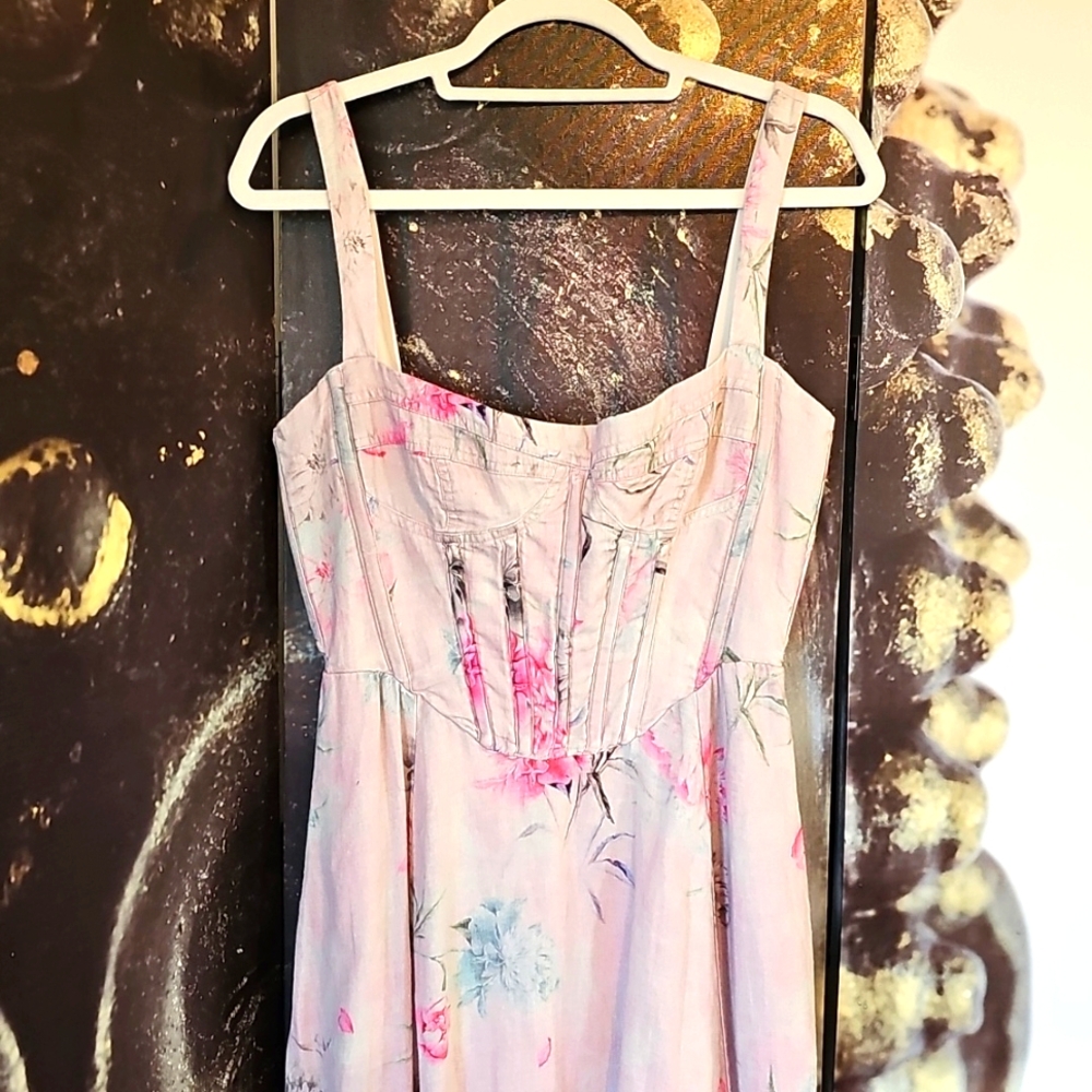 Bardot Adaline Corset Midi Dress Size Large - Picture 3 of 17